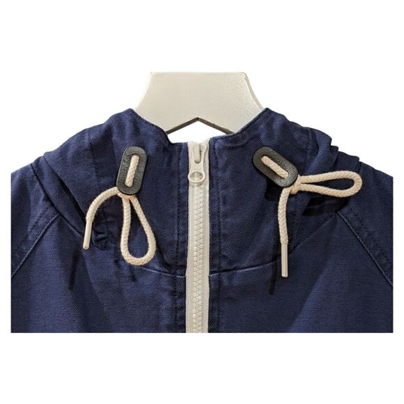 NWT J. Crew Topsail Hooded Cotton Nautical jacket in Colorblock Men's Size L - Picture 3 of 11